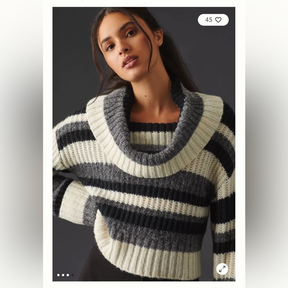 Anthropologie Sweaters - By Anthropologie Striped Turtleneck Sweater Sz Small NWOT